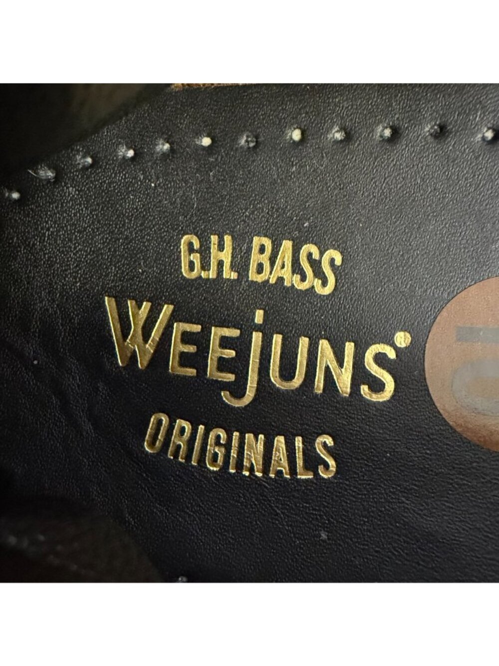 G.H. Bass Weejuns Black Leather Bow Loafers Size 10 - Picture 6 of 7